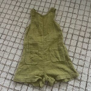 Zara Kids Olive One-Piece Cotton Romper